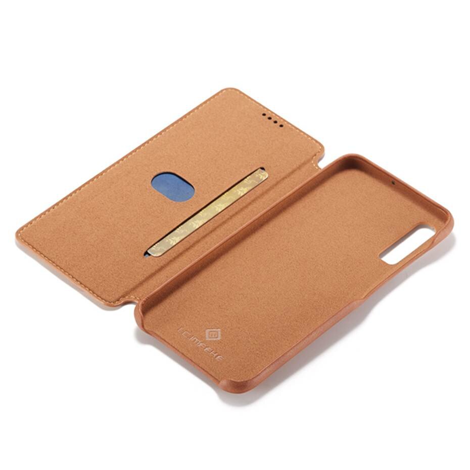 Case Samsung Galaxy A50 / A50s / A30s #เคสฝาพับหนัง PU มีช่องใส่บัตร LC.IMEEKE Retro Style Leather Card Holder