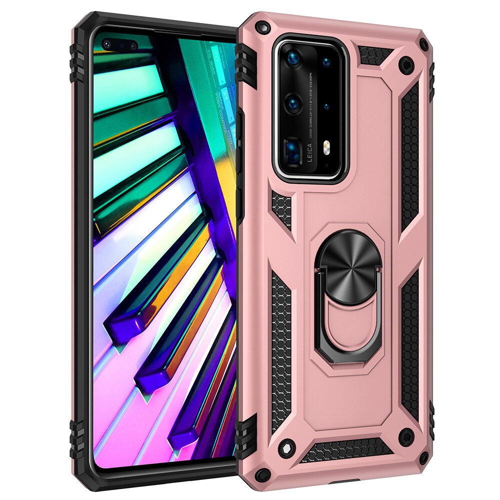 เคส Huawei P40 #เคสฝาหลัง Hybrid TPU+PC มีแหวนสวมนิ้ว