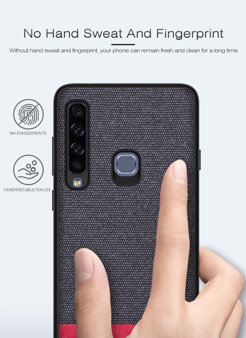 Case Samsung Galaxy A9 (2018) #เคสฝาหลังรูปแบบ Cloth Texture PU Leather + TPU