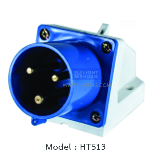 HT513 "DAKO PLUG" ปลั๊กตัวผู้ติดลอย 2P+E 16A 230V IP44