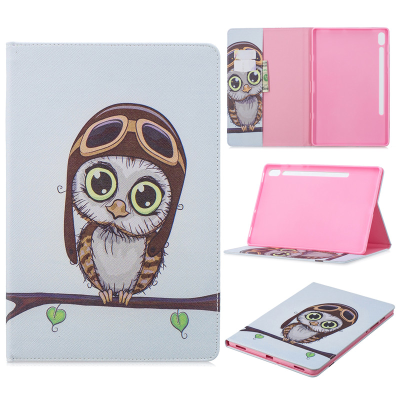 เคส Samsung Galaxy Tab S7 SM-T870 SM-T875 #เคสสไตล์กระเป๋าสตางค์พิมพ์ลายสวยๆ Pattern Printing Magnetic Leather