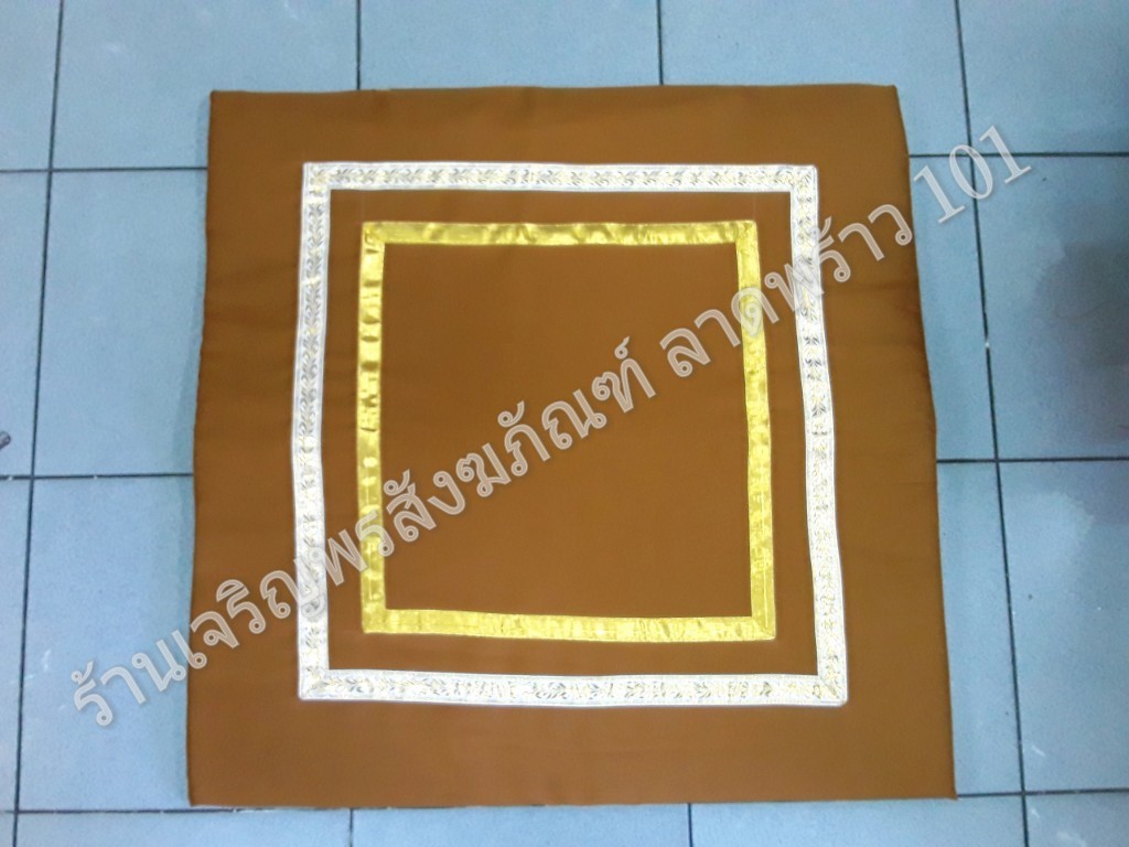 รุ่นหนา ขนาดใหญ่!! เบาะรองนั่ง อาสนะ ถอดซักได้ ขนาด69x69ซม. แบบผ้าลีวาย เนื้อดี สีน้ำตาล อัสนะ อาสนะรองนั่ง เบาะรองนั่งสมาธิ ที่รองนั่ง อาสนะพระ