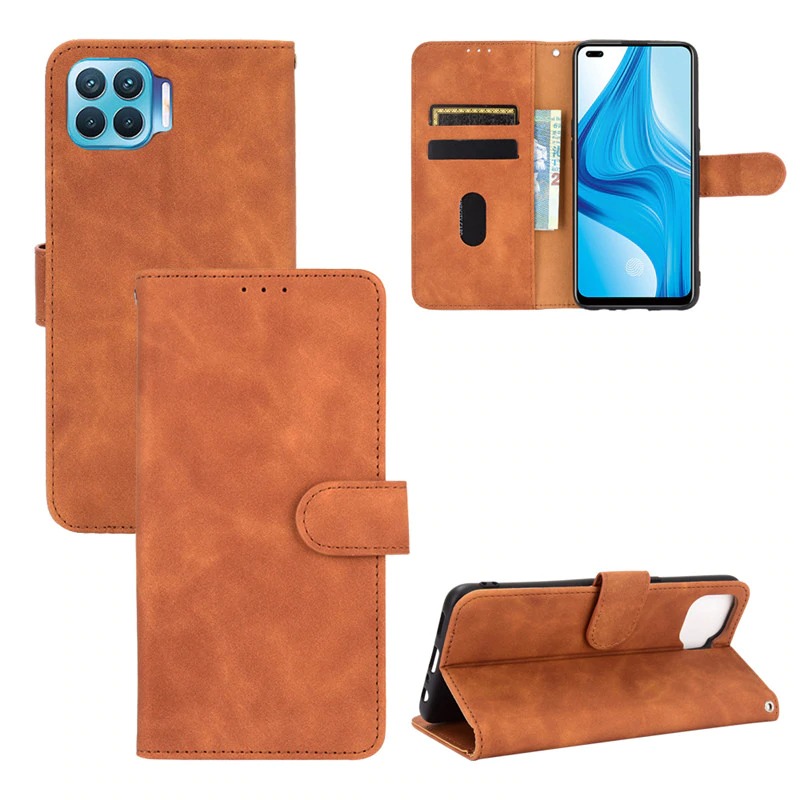 เคส OPPO A93 #เคสฝาพับแบบกระเป๋าสตางค์หนัง PU มีช่องใส่บัตร Leather Wallet Card Holder Phone Cover