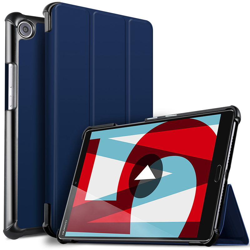 Case Huawei MediaPad M5 8.4 นิ้ว หนัง PU #เคสฝาแบบ 3 พับ Tri-fold Stand Smart Leather