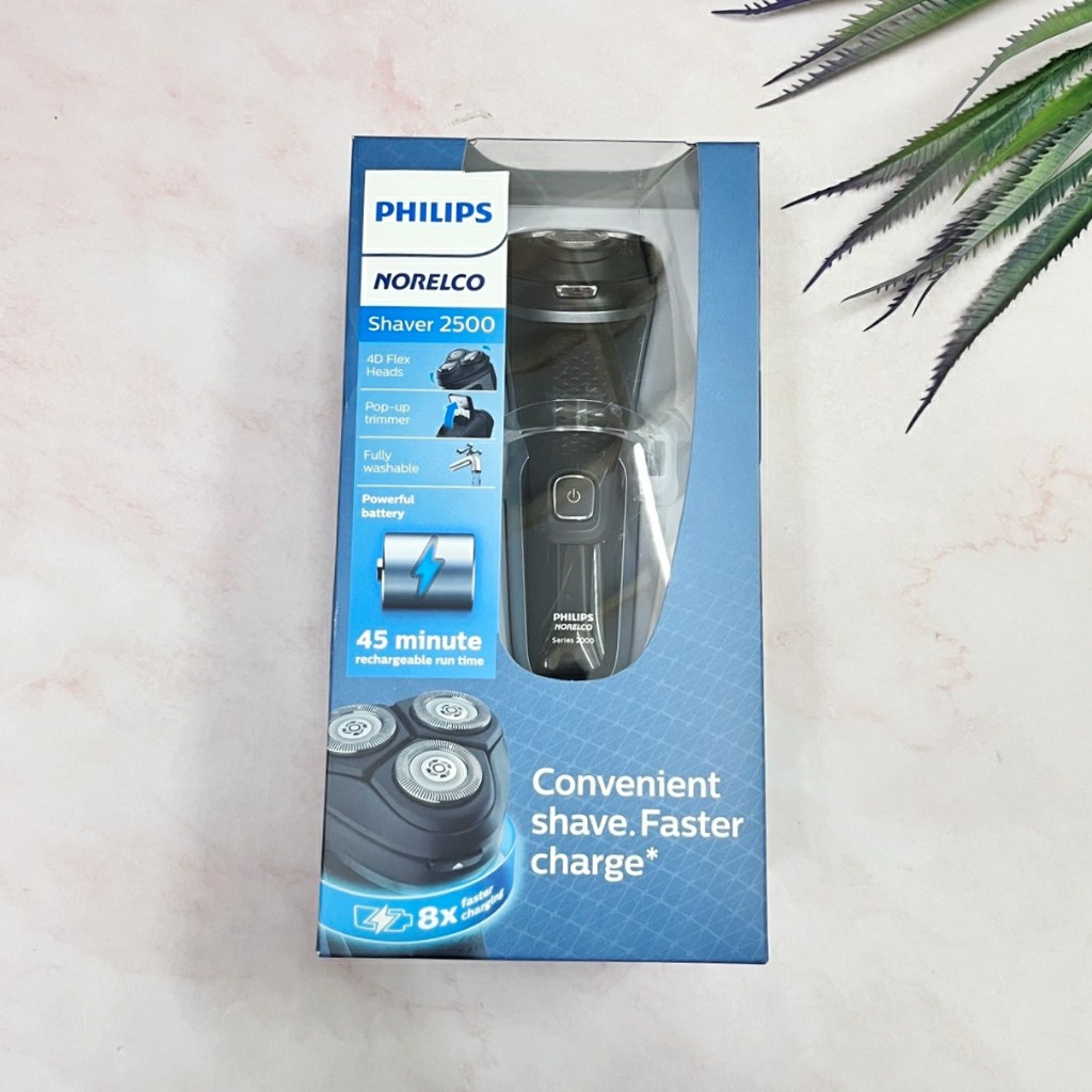 Philips® Norelco Shaver 2500 Convanient Shave, Faster charge Model S1311/82 เครื่องโกนหนวดไฟฟ้า แบบมีสาย และไร้สาย