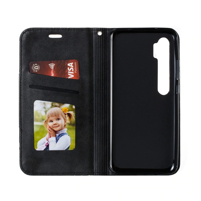 Case Xiaomi Mi Note 10 Pro #เคสฝาพับหนัง PU มีช่องเสียบ ID บัตรอื่นๆในตัว Geometric Pattern Leather Card Holder Protective