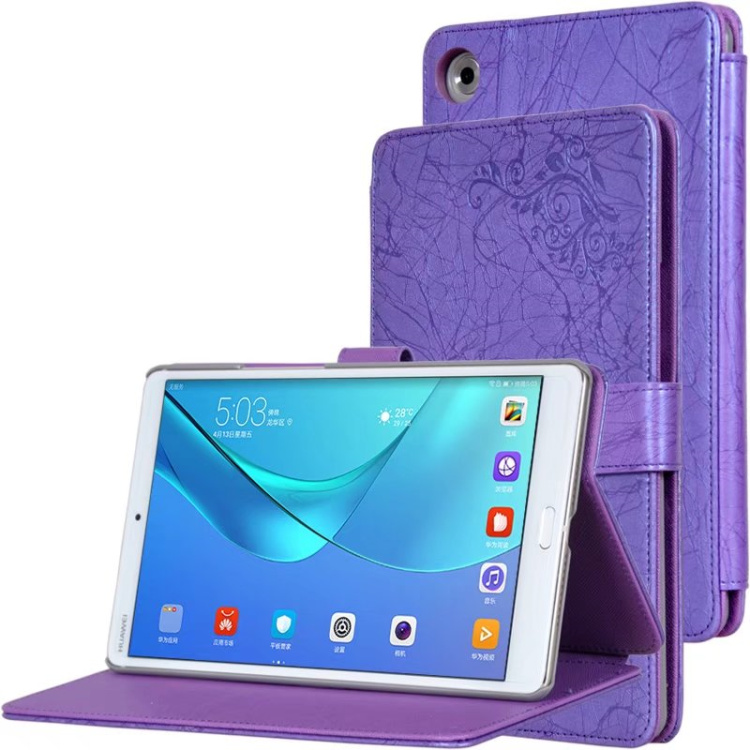 Case Huawei MediaPad M5 8.4 นิ้ว #เคสฝาพับหนัง PU พิมพ์ลาย Protective PU Leather Stnad Case