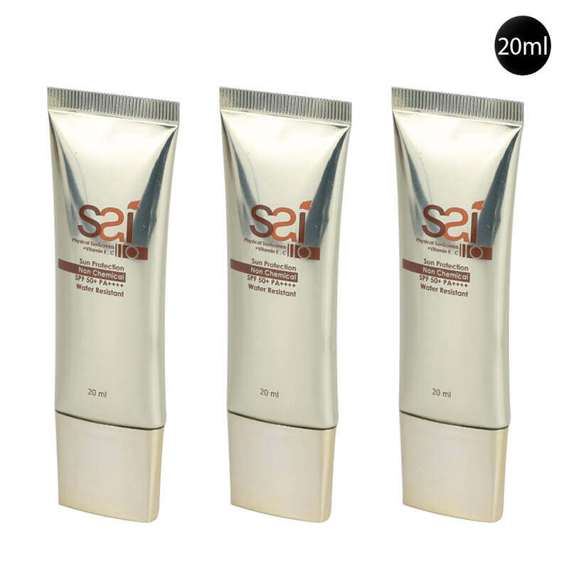 [แพ็ค 3 ชิ้น] ซาอิ Sai Physical SunScreen UV Protection SPF 50+PA++++ 20ml. ครีมกันแดดซาอิ