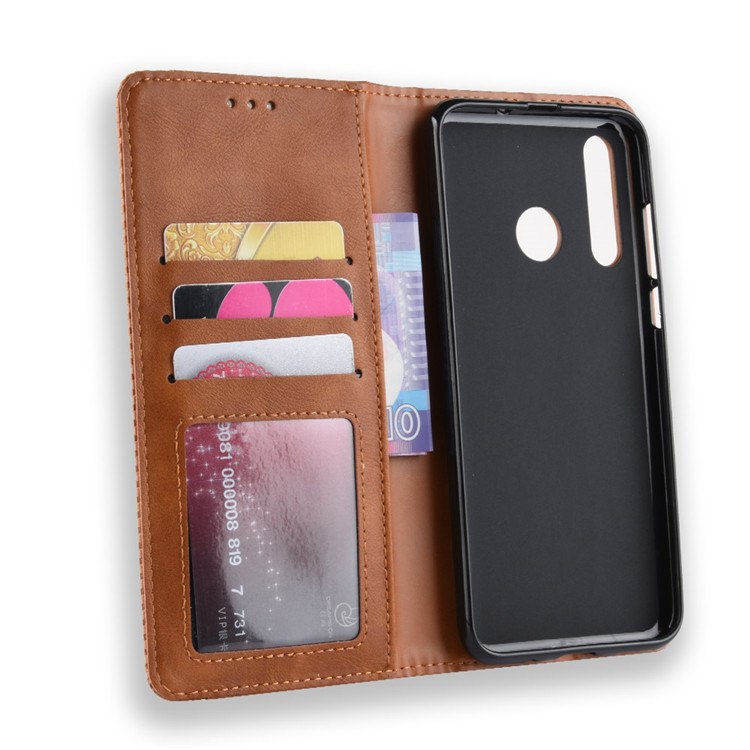 เคส Huawei nova 4 #เคสฝาพับปกหนังสไตล์วินเทจดูดซับอัตโนมัติแบบกระเป๋าสตางค์