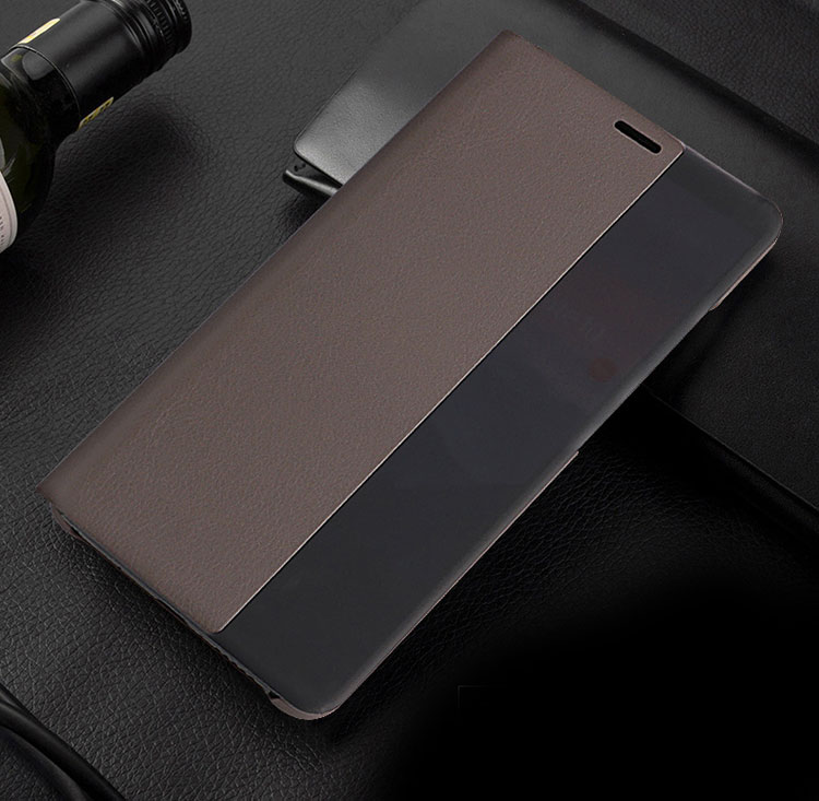 เคส Huawei Mate 10 #เคสฝาพับแบบ View Window ด้านข้างแนวยาวฝาพับหนัง PU คุณภาพดี