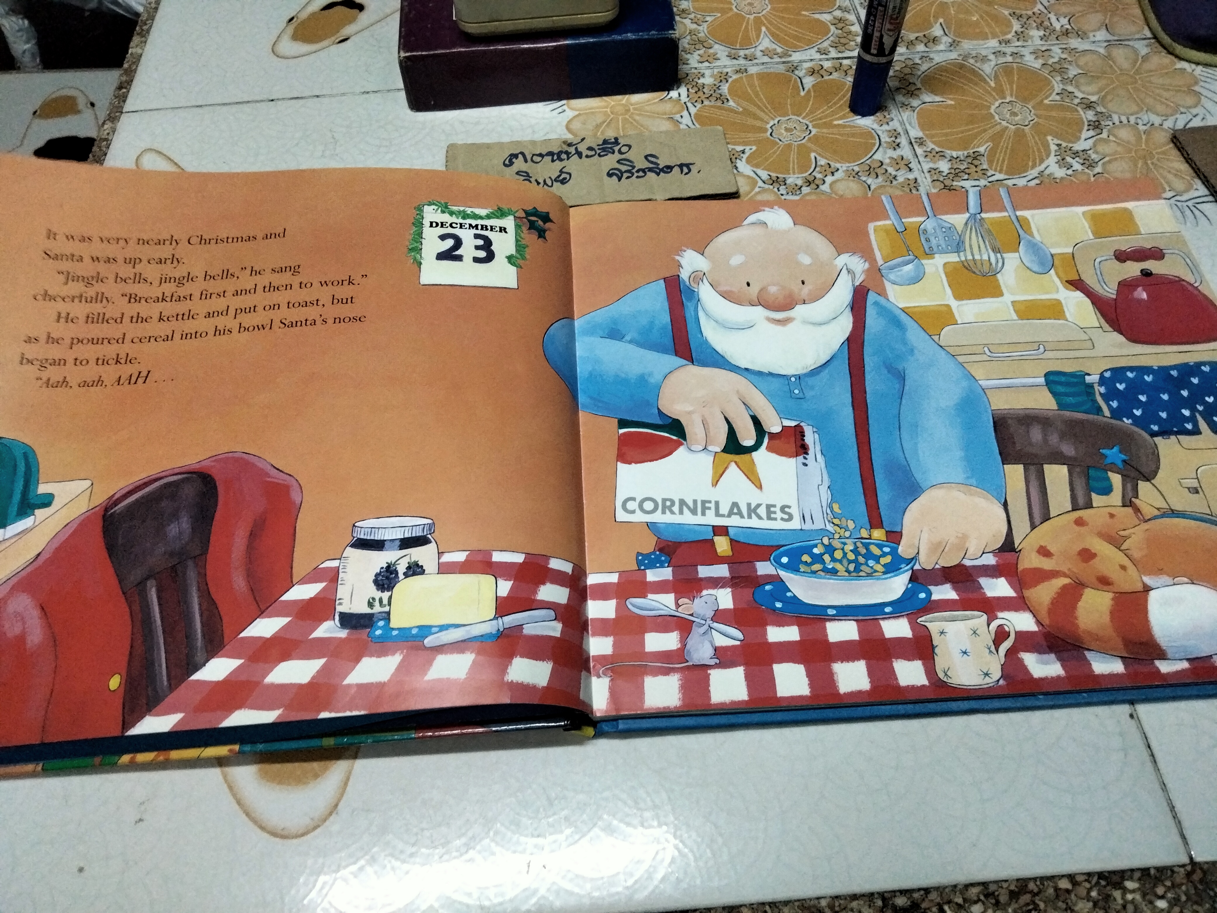 Bless You, Santa! - Careful Santa, by Julie Sykes และ Tim Warnes สองเรื่องสองปกในเล่มเดียวกัน แบบ Flip Over