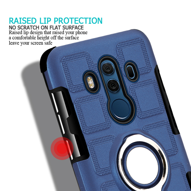 Case Huawei Mate 10 Pro #เคสฝาหลัง Geometric Design TPU PC Hybrid Case มีแหวนติดแม่เหล็ก