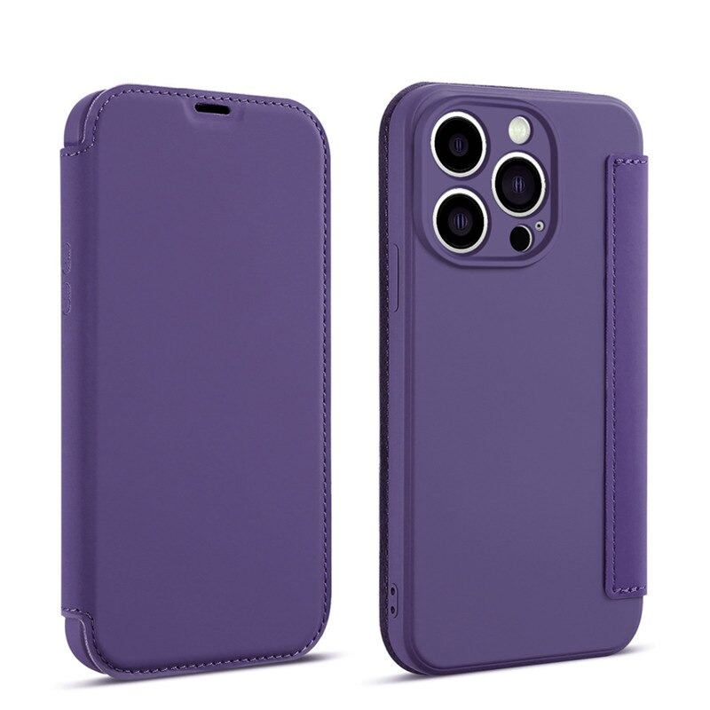 เคส Iphone 14 Pro Max #เคสฝาพับกรอบซิลิโคนนิ่ม พร้อมช่องใส่บัตร