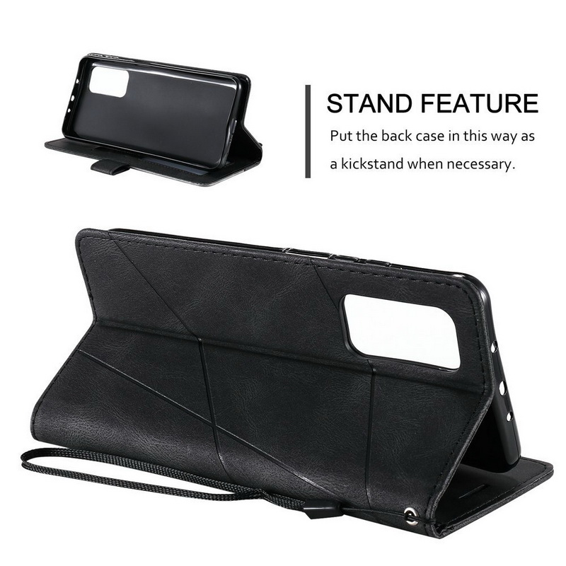 เคส Xiaomi Mi Note 10 Pro #เคสฝาพับหนัง PU มีช่องเสียบบัตรอื่นๆในตัว Geometric Pattern Leather Card Holder Protective