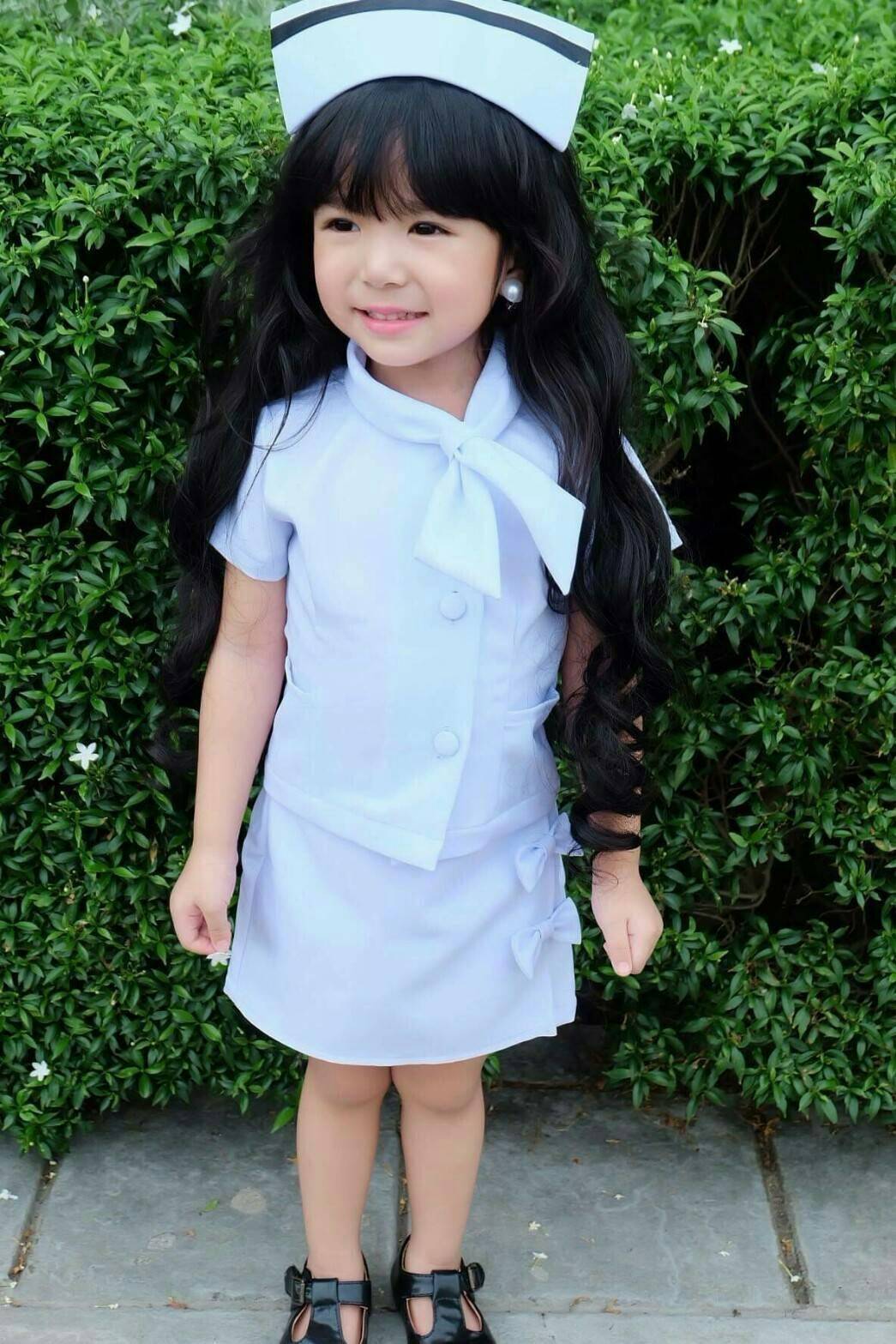 ชุดพยาบาลเด็ก รุ่นกระโปรงกางเกง