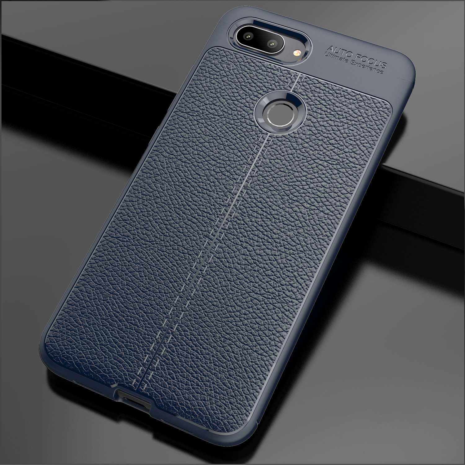 Case Xiaomi Mi 8 Lite #เคสฝาหลัง TPU ลายหนัง PU ผิวลิ้นจี่ช่วยป้องกันลายนิ้วมือคุณภาพดี