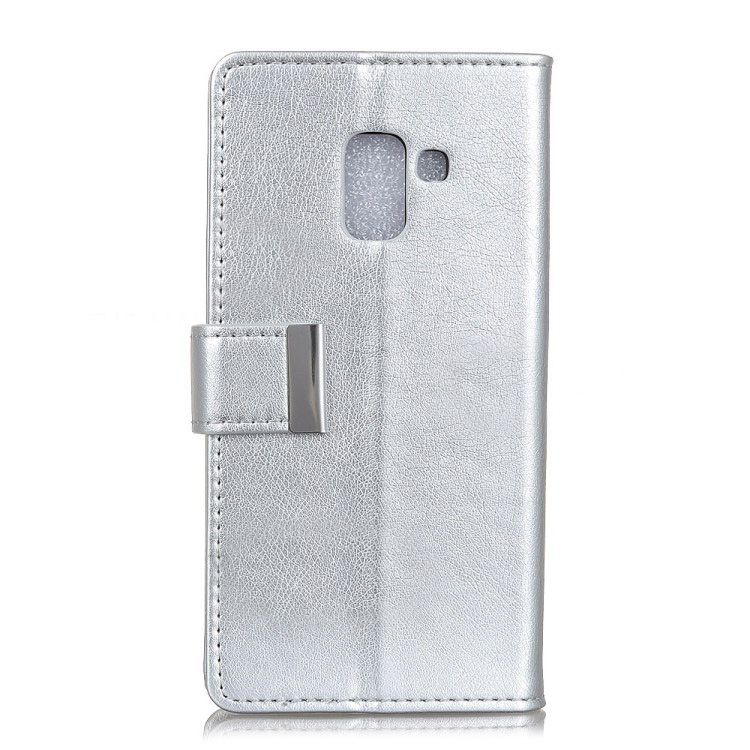 เคส Samsung Galaxy A8+ 2018 #เคสฝาพับสไตล์กระเป๋าสตางค์หนัง PU ผิวหนังม้าปิดแม่เหล็กสวยงามทันสมัย