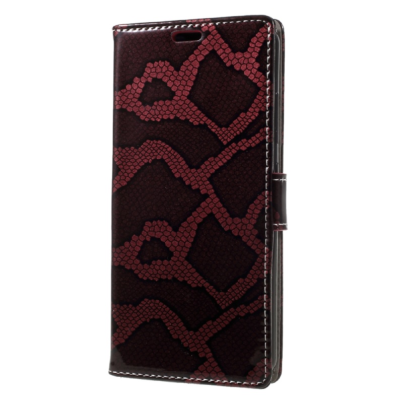Case Lenovo K6 Note เคสลายหนังงูสไตล์กระเป๋าสตางค์ สวยดูดีมีระดับ เคสหนังPU