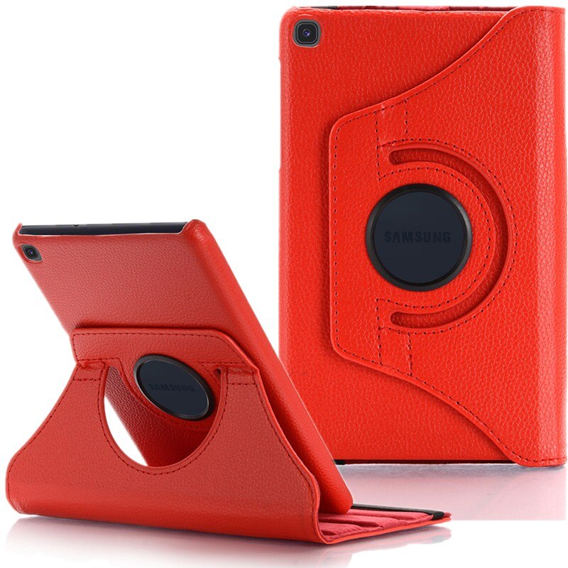 เคส Samsung Galaxy Tab A 8.0 (2019) SM-P200 SM-P205 #เคสฝาพับรุ่นมีปากกาฝาพับหนังผิวลิ้นจี่ Litchi Grain 360 Degree Rotary (สินค้าพร้อมส่ง)