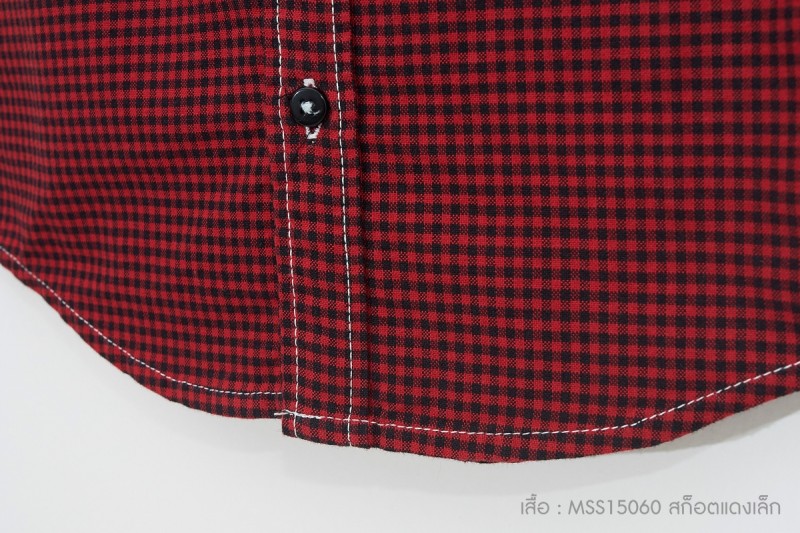 เสื้อเชิ้ต ลายสก็อต สีแดง สำหรับเด็ก