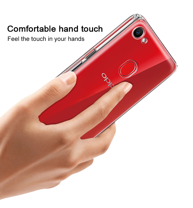 เคส OPPO F7 #เคสฝาหลังใส Anti-drop TPU Case + Screen Protector ฟิล์มกันรอย