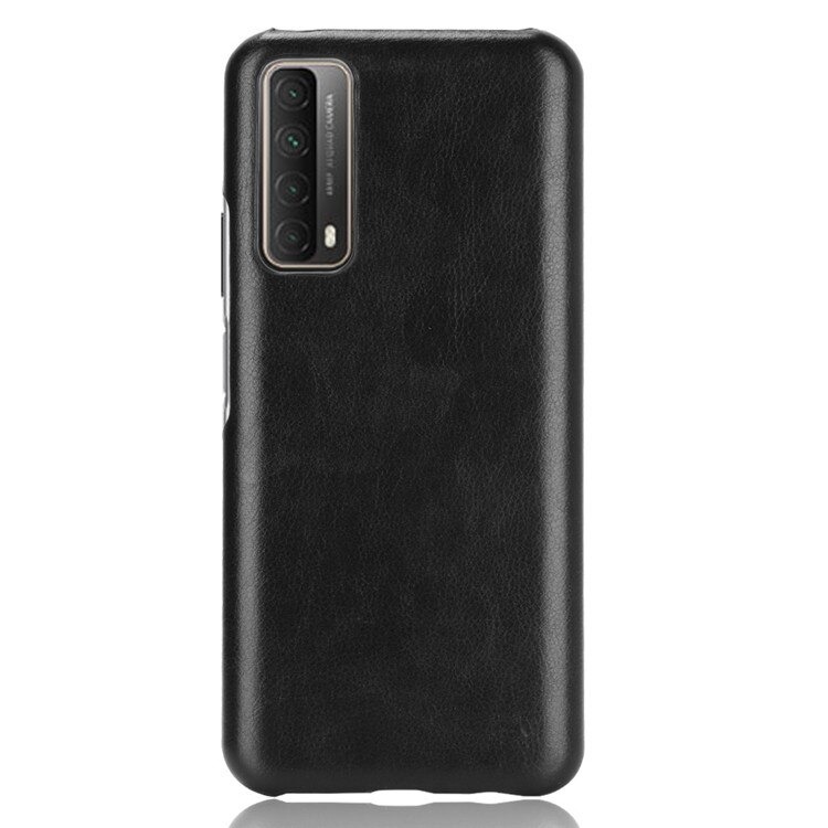 เคส Huawei Y7a #เคสฝาหลังพลาสติกแข็งเคลือบหนัง PU ลายผิวลิ้นจี่ Litchi Skin Leather Coated