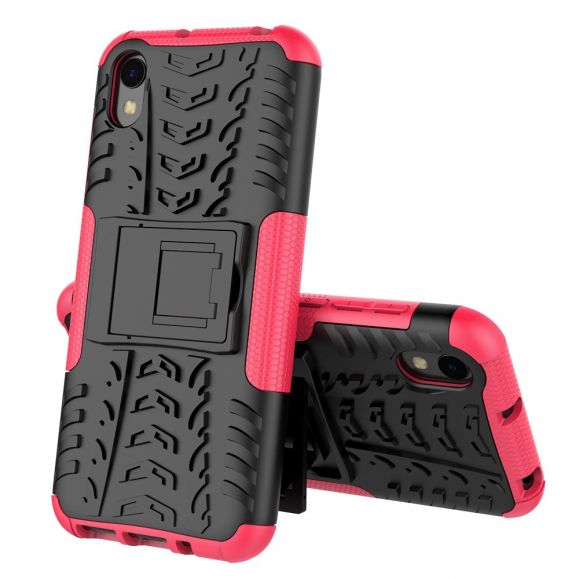Case Huawei Y5 2019 #เคสฝาหลังกันลื่น Cool Tyre Pattern Kickstand (PC + TPU)