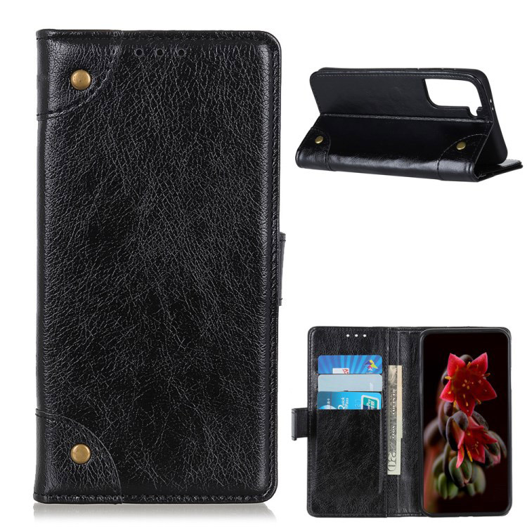เคส Samsung Galaxy S21 #เคสฝาพับแบบกระเป๋าสตางค์ Nappa Texture Wallet Stand Leather