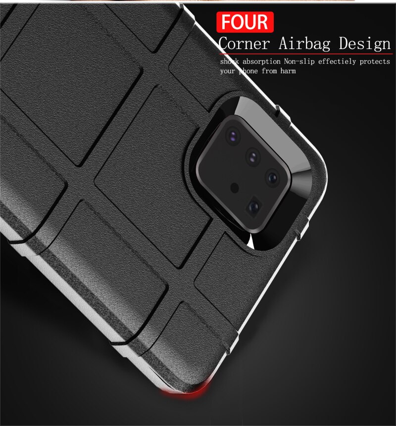 เคส Samsung Galaxy Note 10 Lite #เคสฝาหลัง Rugged Shield Series Soft Silicone Shock Absorption Matte กันกระแทก