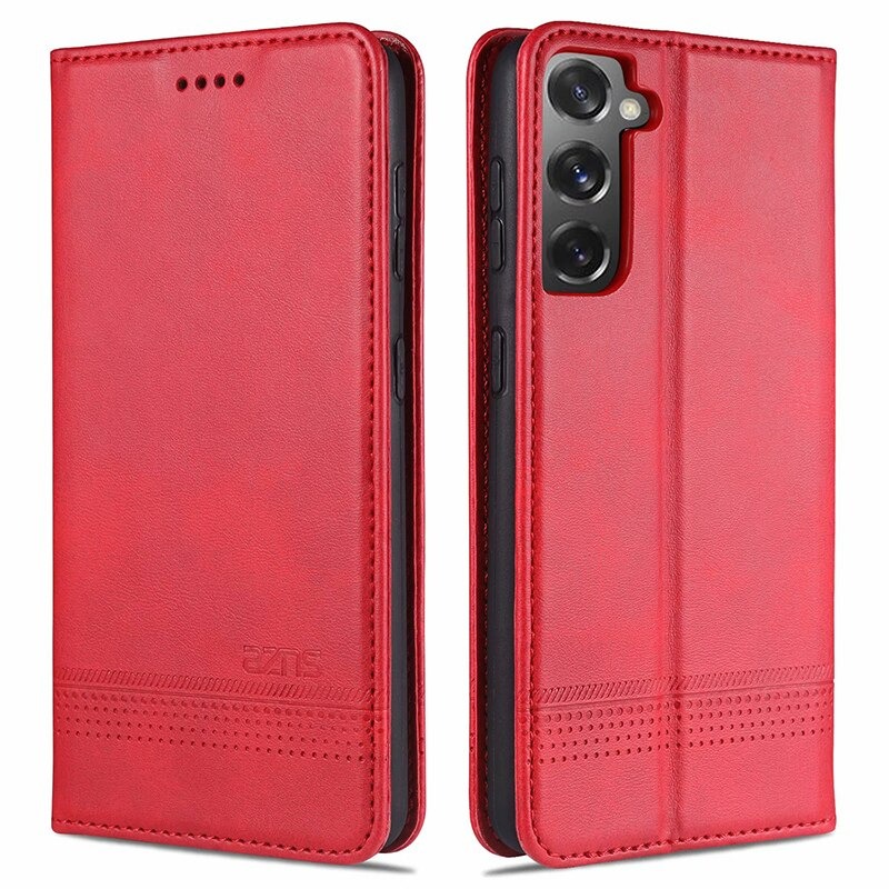 เคส Samsung Galaxy S21 FE 5G #เคสฝาพับ AZNS สไตล์ Retro หนัง PU มีช่องเสียบการ์ด