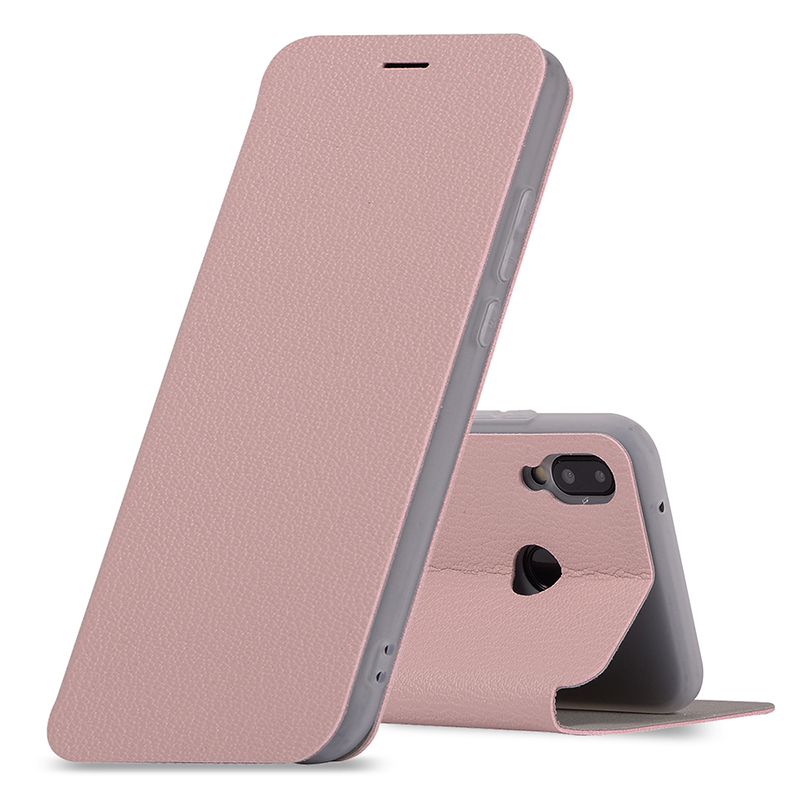 เคส Huawei Nova 3e/ P20 Lite #เคสฝาพับหนัง PU Litchi Skin Leather Stand Case พร้อมช่องเสียบการ์ด