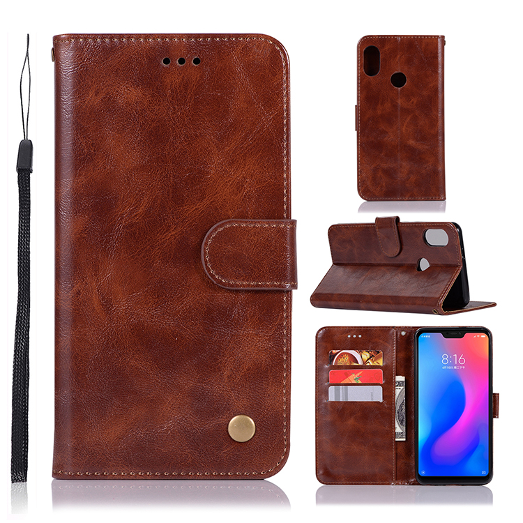 เคส Xiaomi Redmi Note 6 Pro #เคสฝาพับเกรดพรีเมี่ยมแบบกระเป๋าสตางค์ หนัง PU Vintage