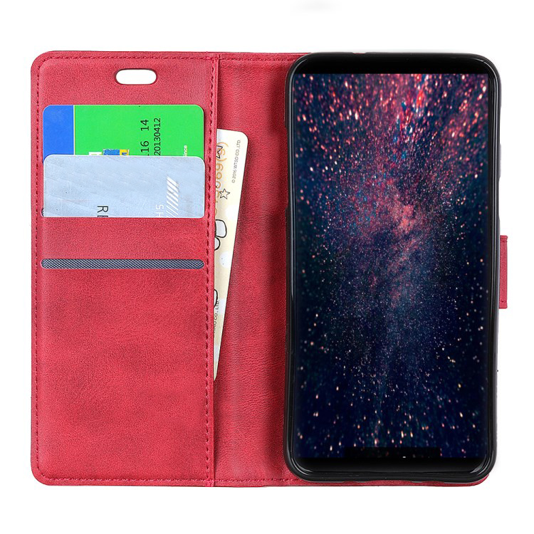 เคส Asus Zenfone Max (M2) ZB633KL #เคสฝาพับหนัง PU สไตล์กระเป๋าสตางค์ Matte PU Leather Wallet