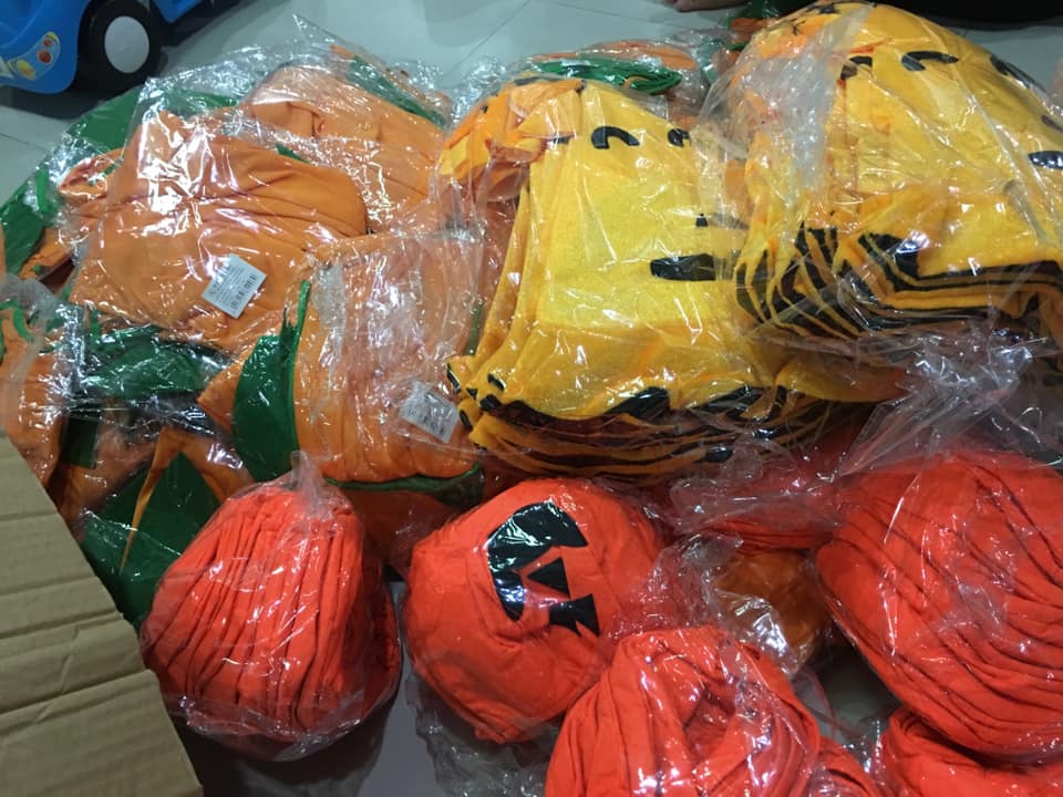 ชุดฮาโลวีนฟักทอง เด็ก ผู้ใหญ่