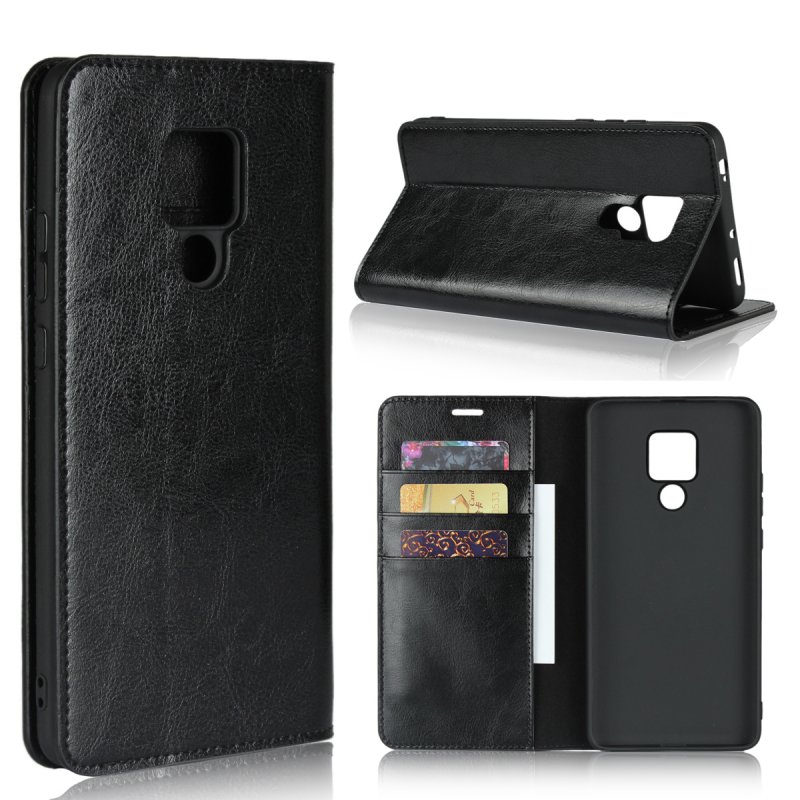 Case Huawei Mate 20 X #เคสฝาพับหนังแท้แบบกระเป๋าสตางค์คุณภาพดี Crazy Horse Genuine Leather Cover