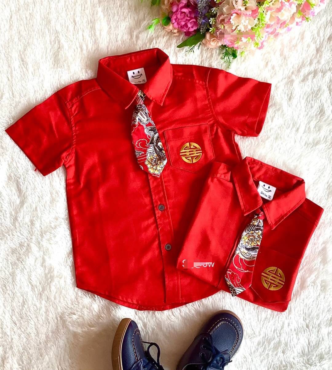 เสื้อเชิ้ตเด็กชายตรุษจีน