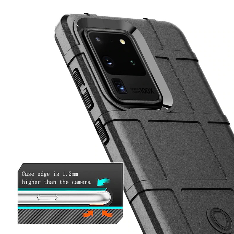 Case Samsung Galaxy S20 Ultra / S20 Ultra 5G #เคสฝาหลัง Rugged Shield Series Soft Silicone Shock Absorption Matte กันกระแทก