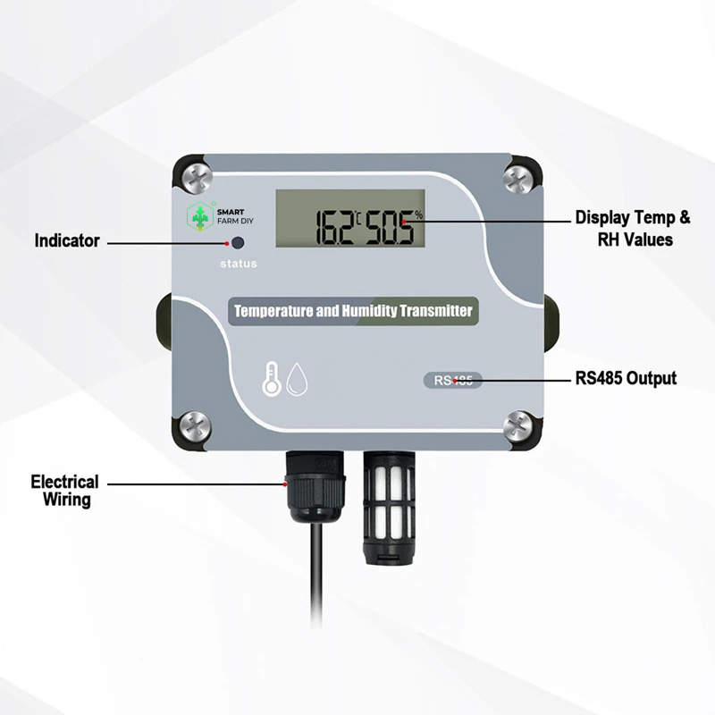 Temperature Humidity Sensor Industrial Digital Temperature Sensor and Wall Mounted RS485 Modbus RTU
