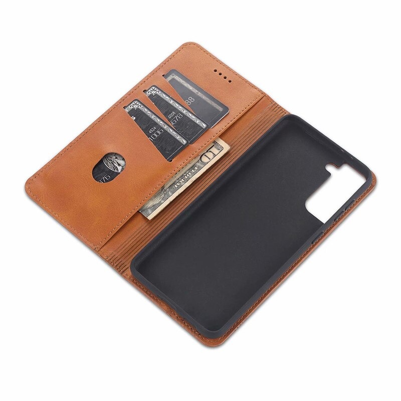 เคส Samsung Galaxy S23+ 5G #เคสฝาพับ AZNS สไตล์ Retro หนัง PU มีช่องเสียบการ์ด