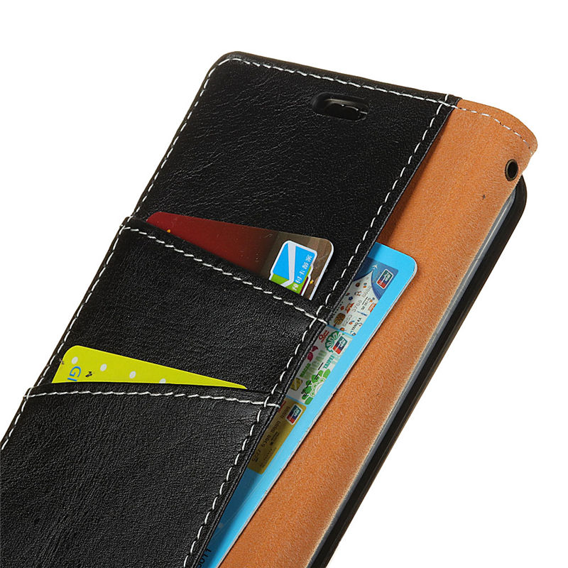 Case Samsung Galaxy A6+ (2018) #เคสฝาพับสไตล์กระเป๋าสตางค์หนังแท้ Crazy Horse Genuine Leather Wallet