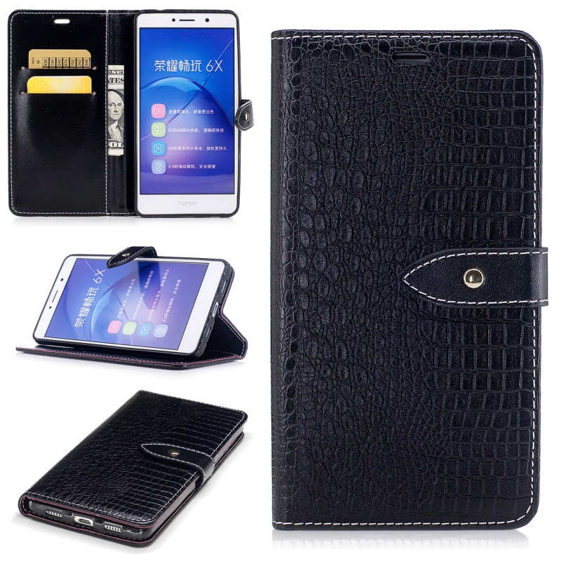 Case Huawei GR5 2017 เคสแบบกระเป๋าสตางค์หนัง PU ลายผิวจระเข้ คุณภาพดี