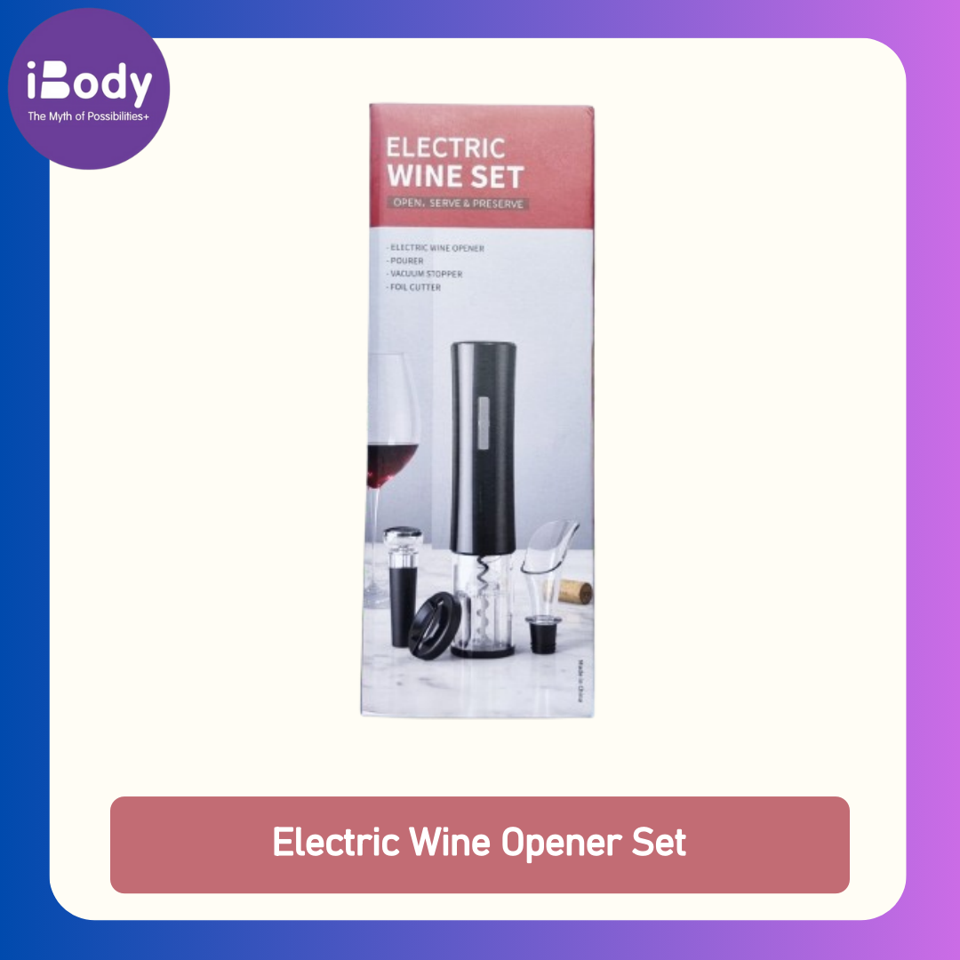 (SENZER) Electric Wine Opener Set ที่เปิดขวดไวน์อัตโนมัติ พร้อมอุปกรณ์สำหรับไวน์ Cutter, Stoppers, Aerator, Pourer