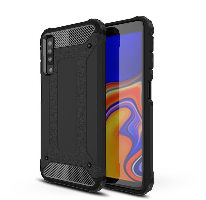 เคส Samsung Galaxy A7 (2018) #เคสฝาหลังเกราะป้องกัน ไฮบริด พลาสติก+TPU