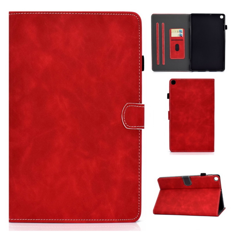 เคส Samsung Galaxy Tab A7 Lite 8.7" (T220,T225) #เคสฝาพับหนัง PU มีช่องใส่บัตร Business Style Leather Case with Card Storage
