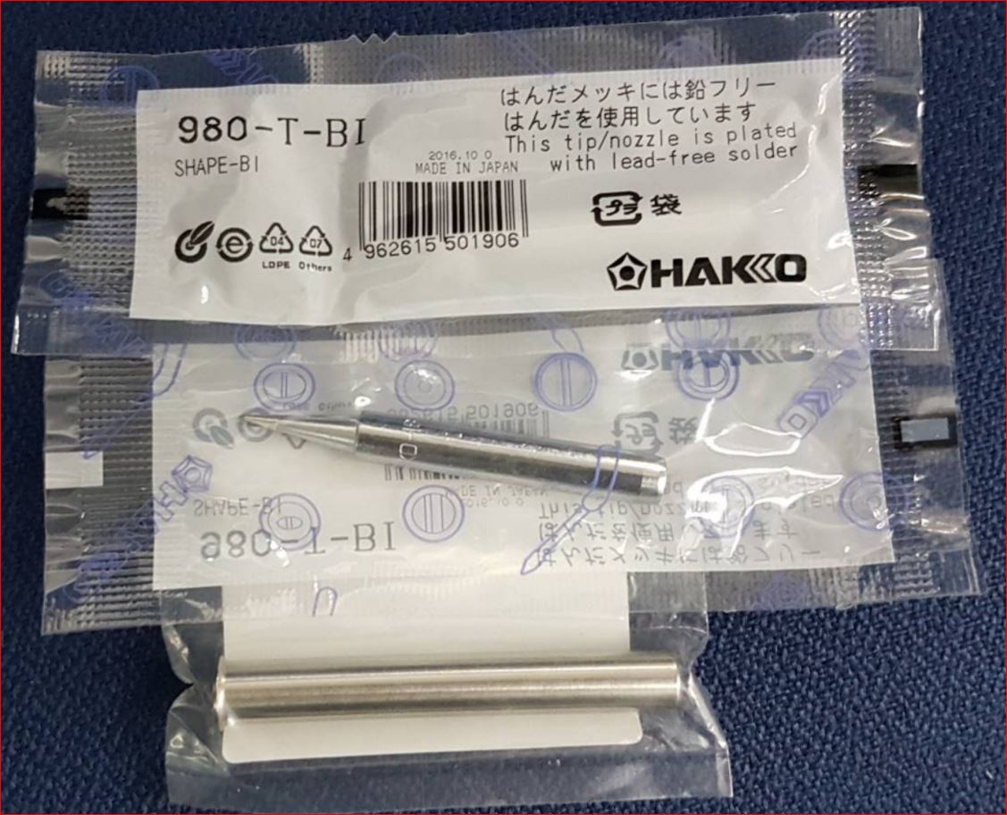 980-T-BI ปลายแหลม พร้อมปลอก สำหรับ HAKKO981 HAKKO980