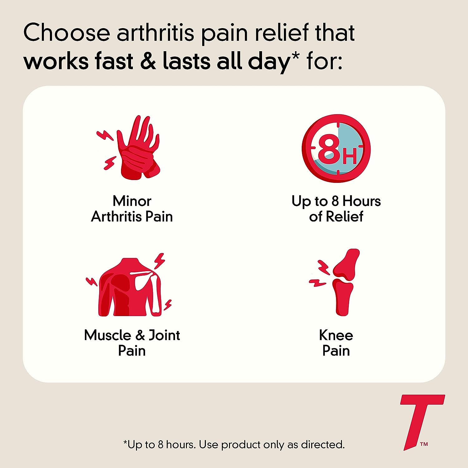 Tylenol® 8 Hour Arthritis Pain Acetaminophen 100 Caplets ยาแก้ปวดข้อ แก้อักเสบ ลดไข้