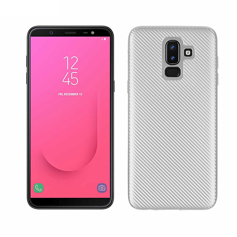Case Samsung Galaxy J8 (2018) #เคสฝาหลัง TPU นิ่มแบบคาร์บอนไฟเบอร์ Soft Skin Case