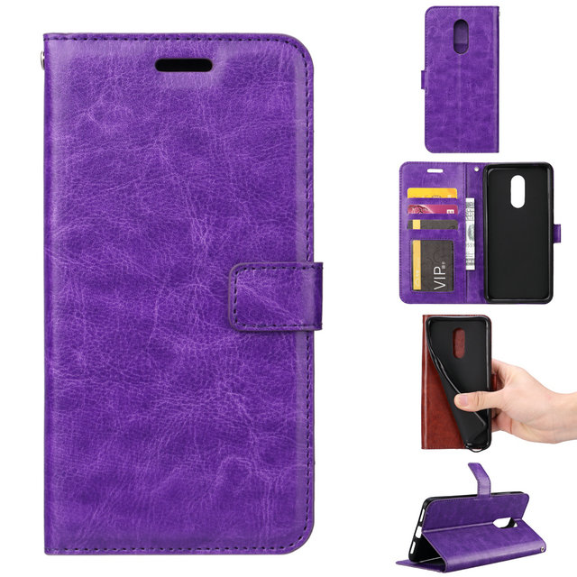 เคส OnePlus 6 #เคสฝาพับแบบกระเป๋าสตางค์หนัง PU ผิวหนังม้า Crazy Horse
