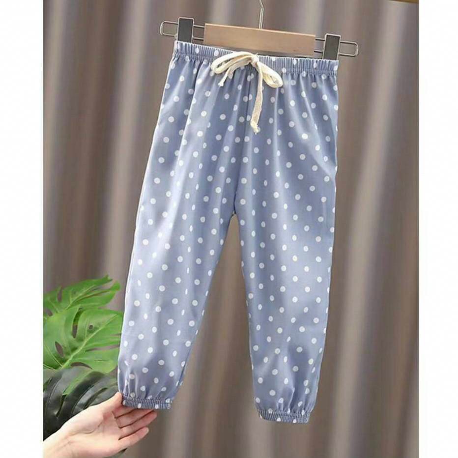 กางเกงเด็กขายาวลายจุด