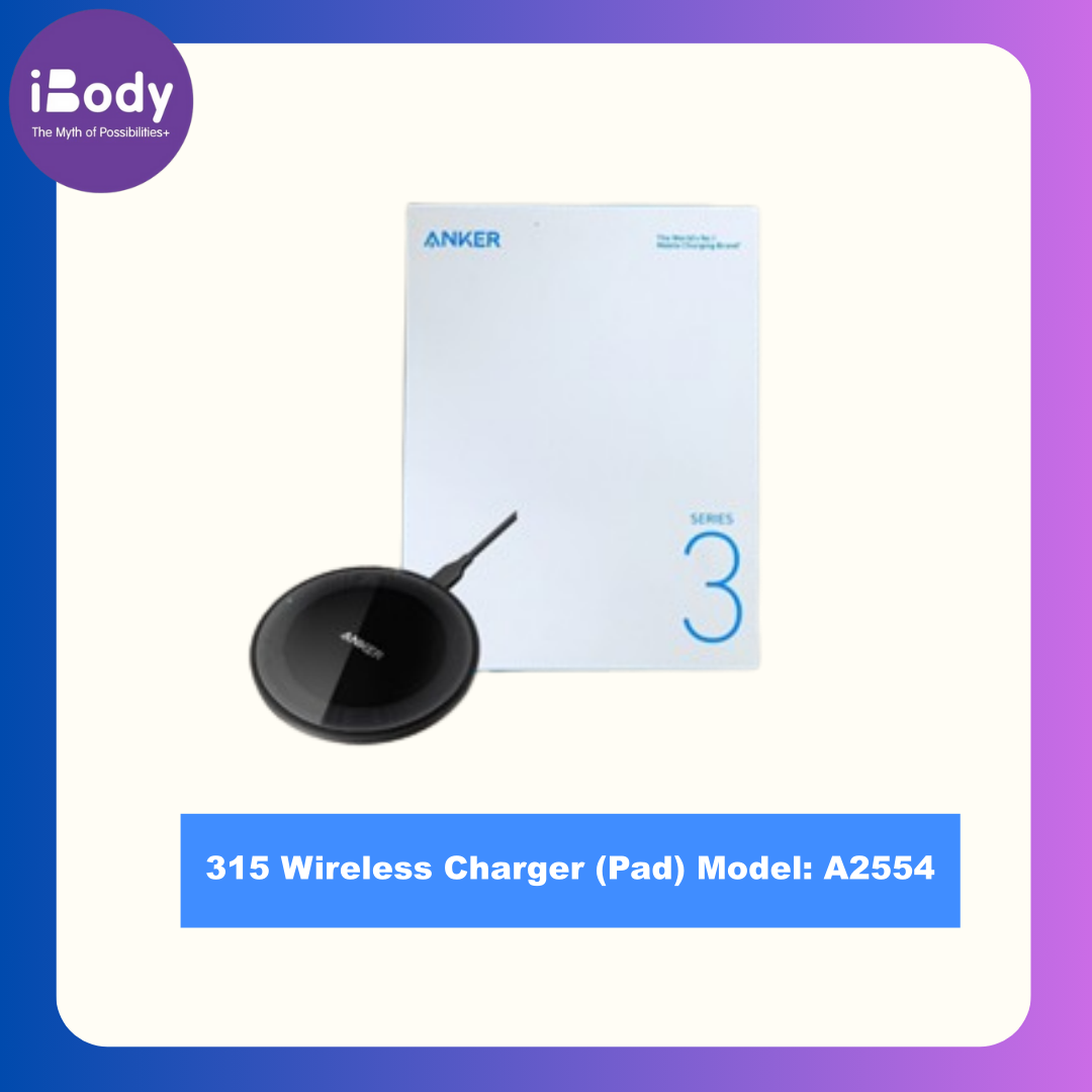 Anker® 315 Wireless Charger (Pad) Model: A2554 แท่นชาร์จไร้สาย ชาร์จเร็ว มือถือ iphone AirPods Ios Android